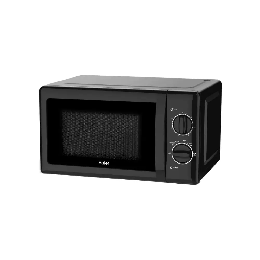 Haier HMW-20MXP3 Solo Microwave Oven 20 Liters Black | Mechanical Control