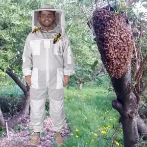 3-Layer Ultra Breeze Ventilated Beekeeping Bee Suit with Round Veil
