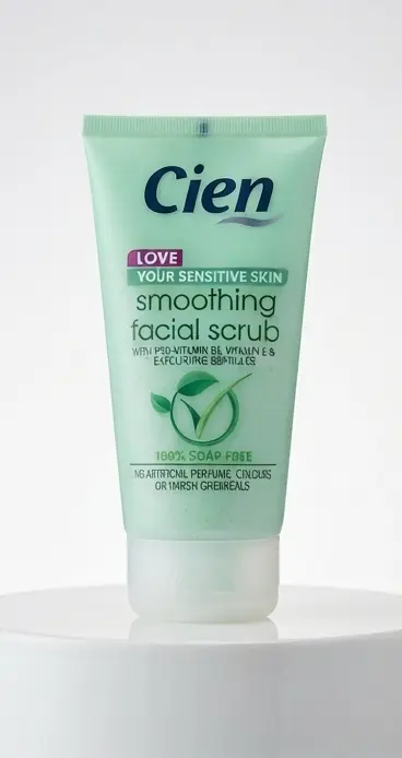 Cien Love Your Sensitive Skin Smoothing Facial Scrub.