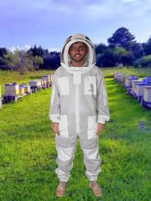 3 Layers Ultra Breeze Ventilated Beekeeping Suit for Men with Fencing Veil