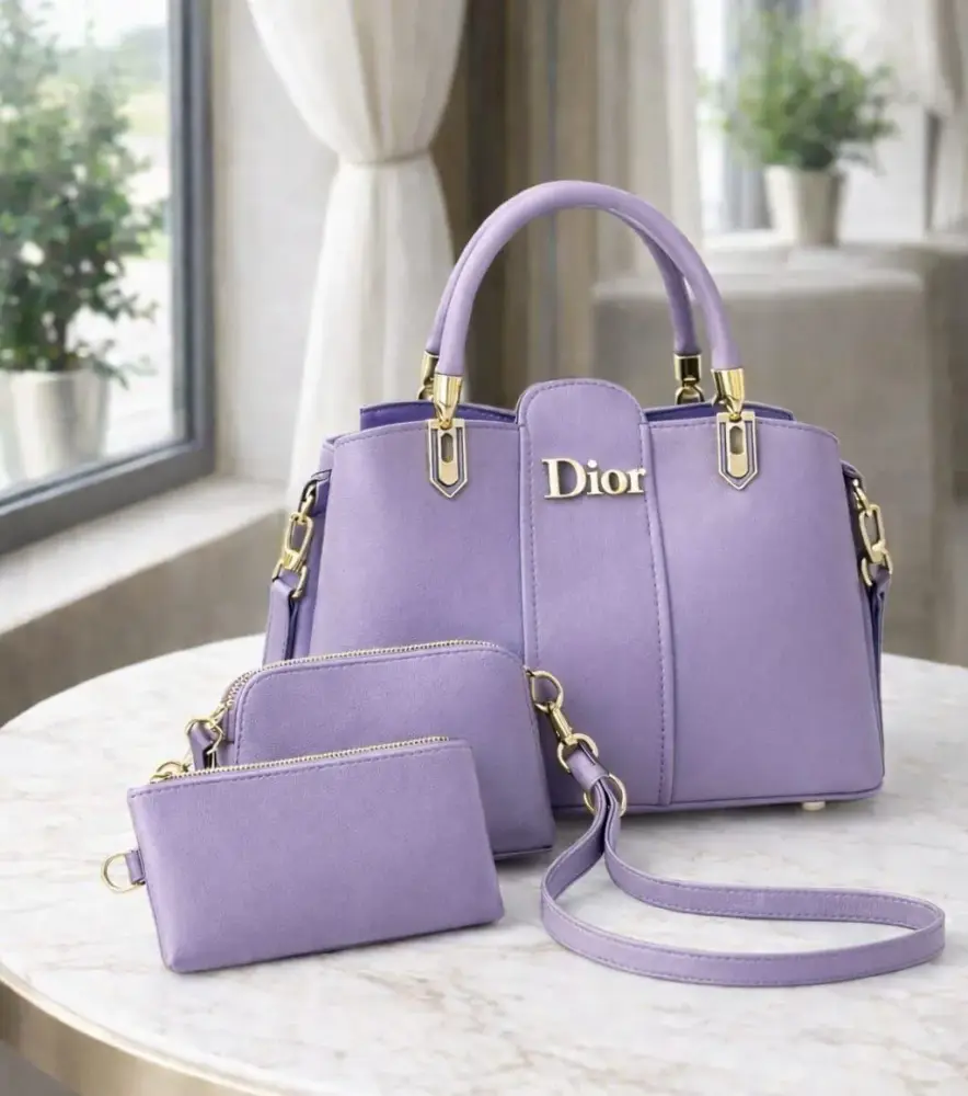 Dior purple lather handbag