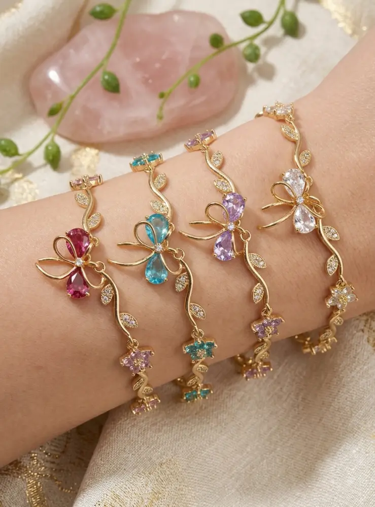 Viral tulip bow bracelet-Korean style bracelet for girls