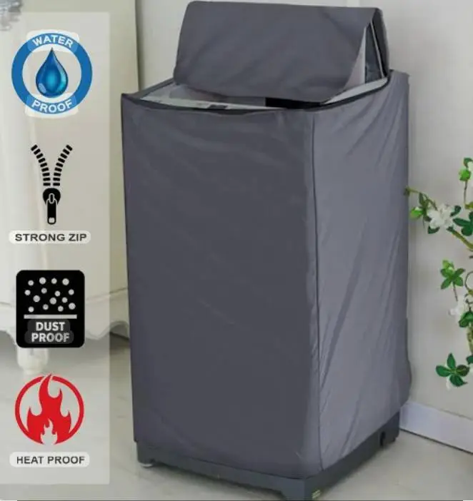 Waterproof Washing Machine Cover with Zip - Dust & Heat Proof